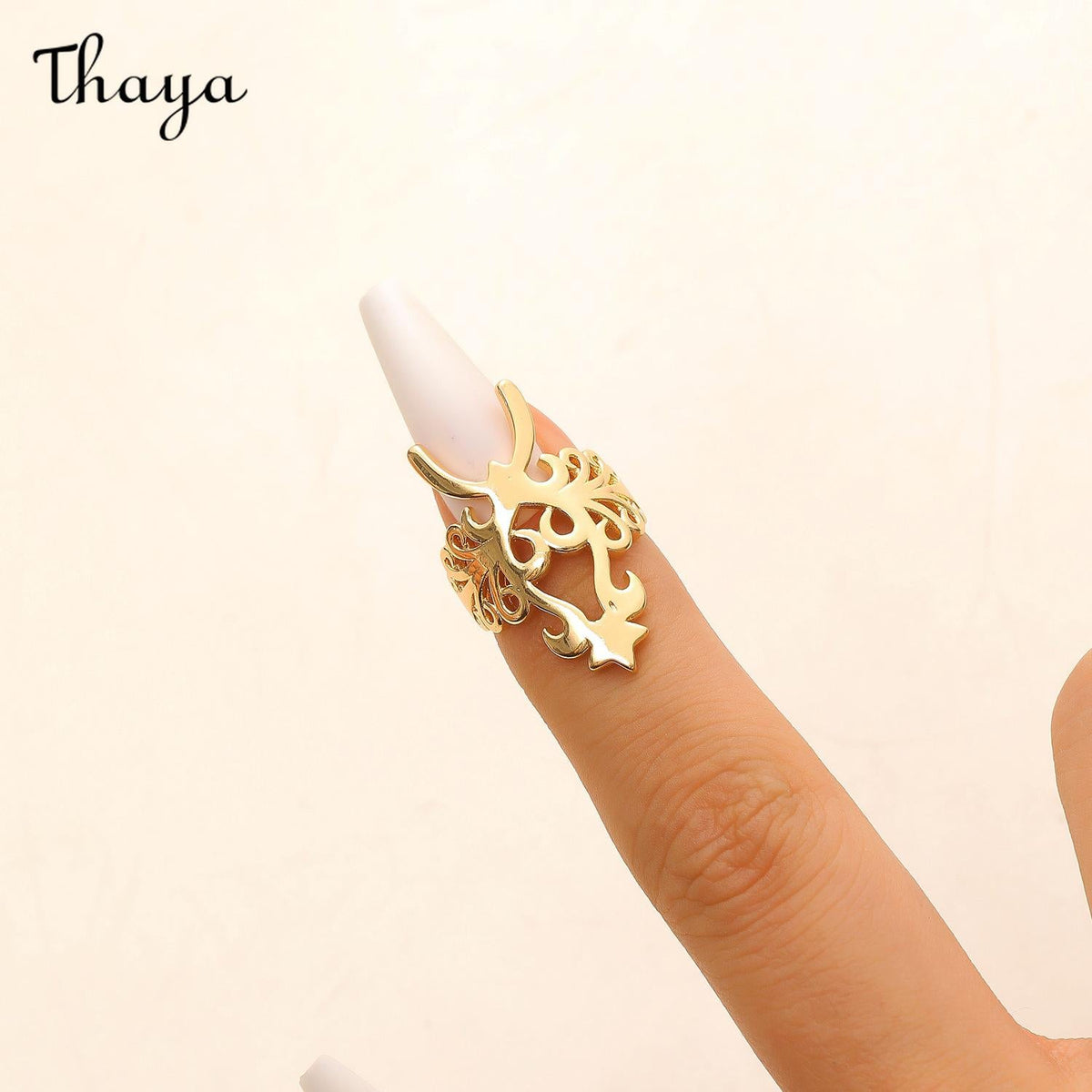 Thaya Elegant Multi-Piece Detachable Art Nail Ring
