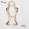 Thaya Gold Plated Punk Nail Art Trend Nail Ring