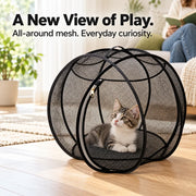 45 cm Panoramic Mesh Cat Enclosure
