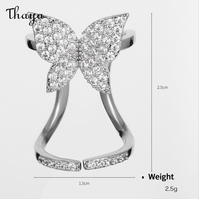 Thaya Gold Plated Punk Nail Art Trend Nail Ring