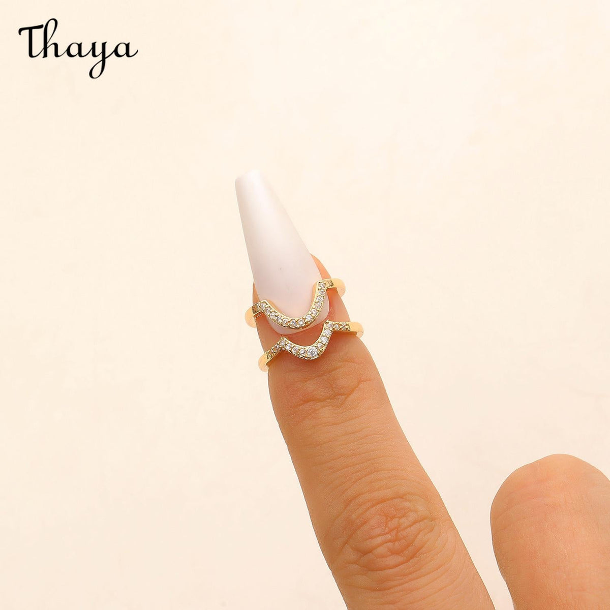 Thaya Elegant Multi-Piece Detachable Art Nail Ring