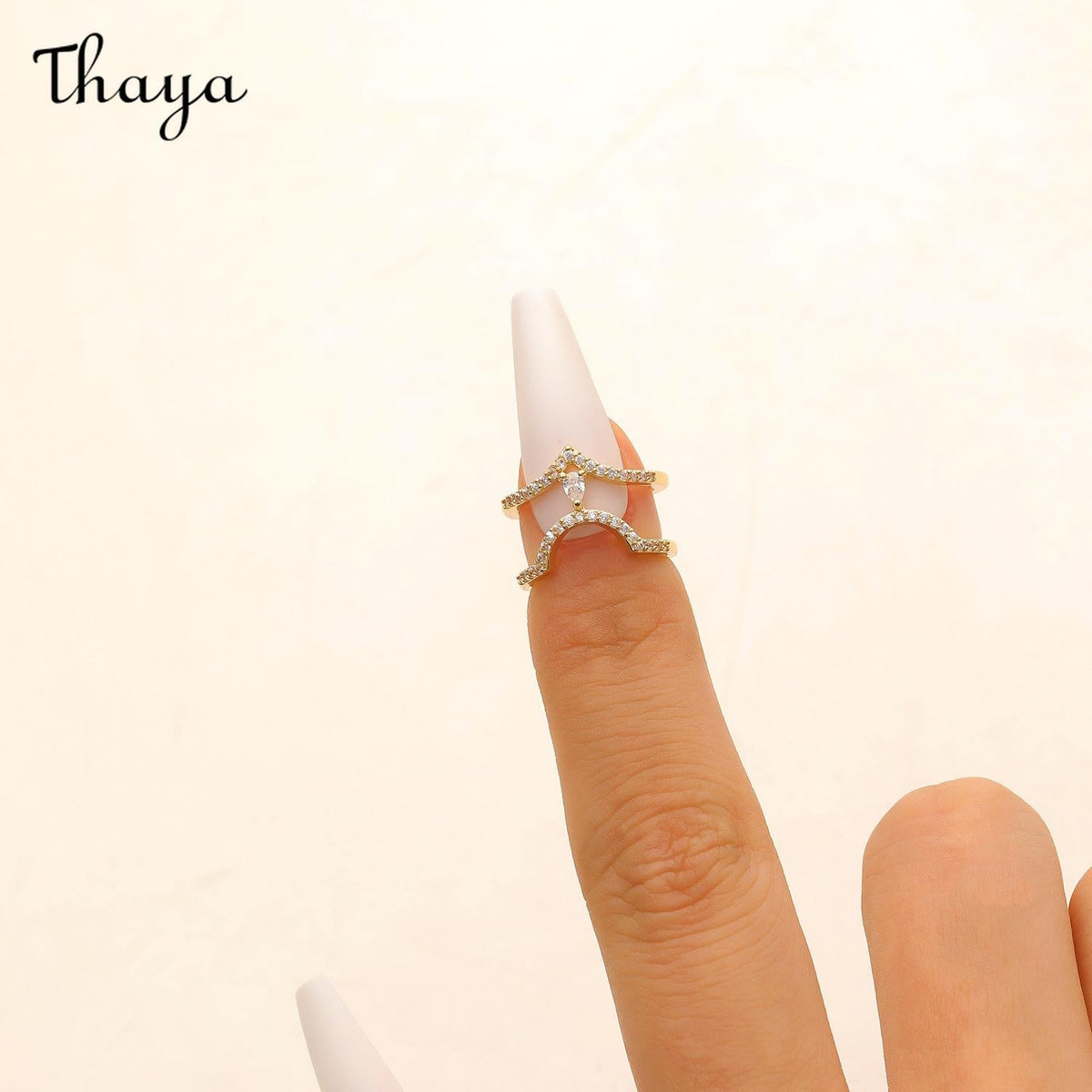 Thaya Elegant Multi-Piece Detachable Art Nail Ring