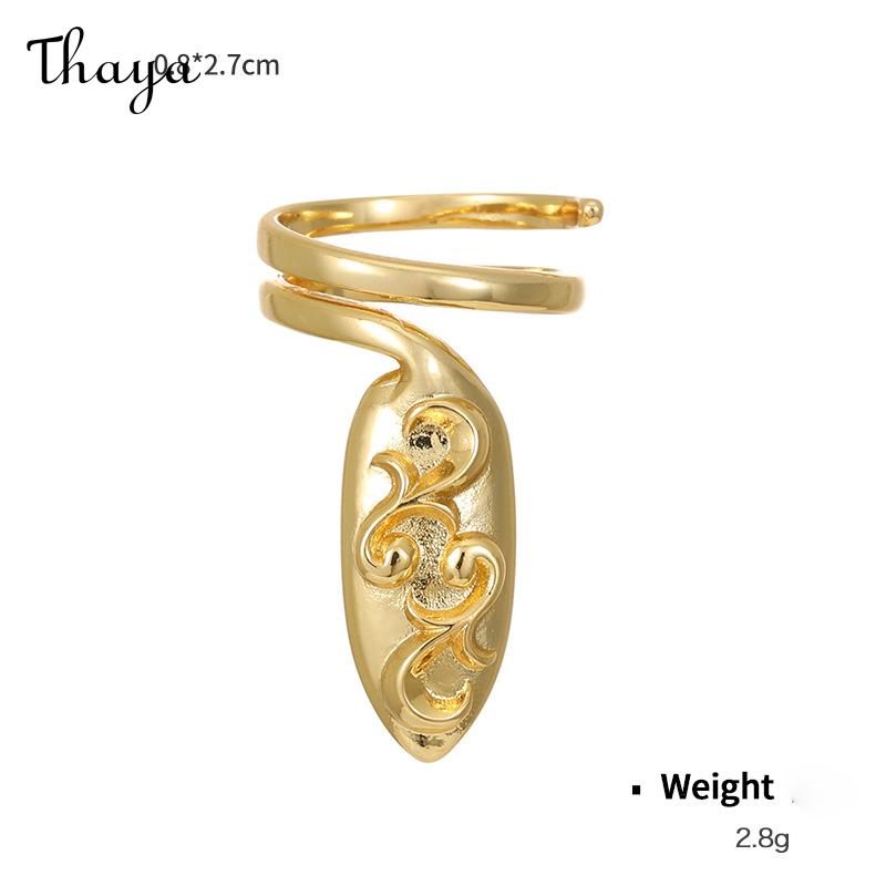 Thaya Fashionable Artistic Statement Nail Rings