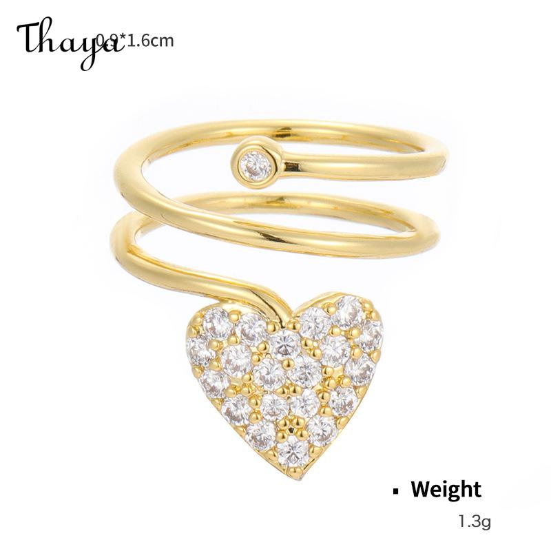 Thaya Plated Real Gold Distinctive Joint Nail Ring