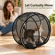 45 cm Panoramic Mesh Cat Enclosure