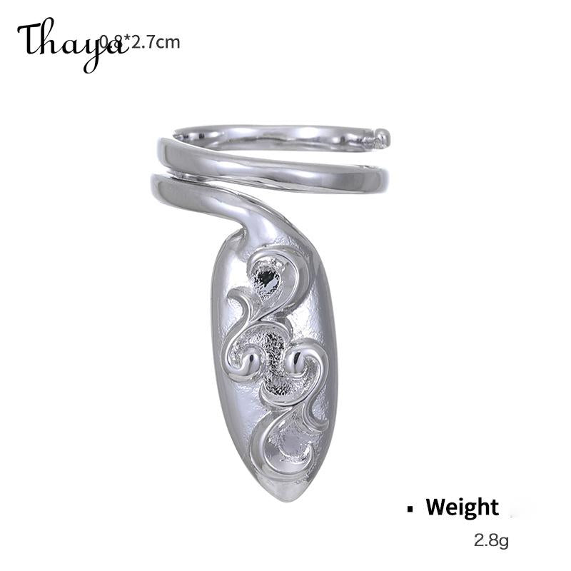 Thaya Fashionable Artistic Statement Nail Rings