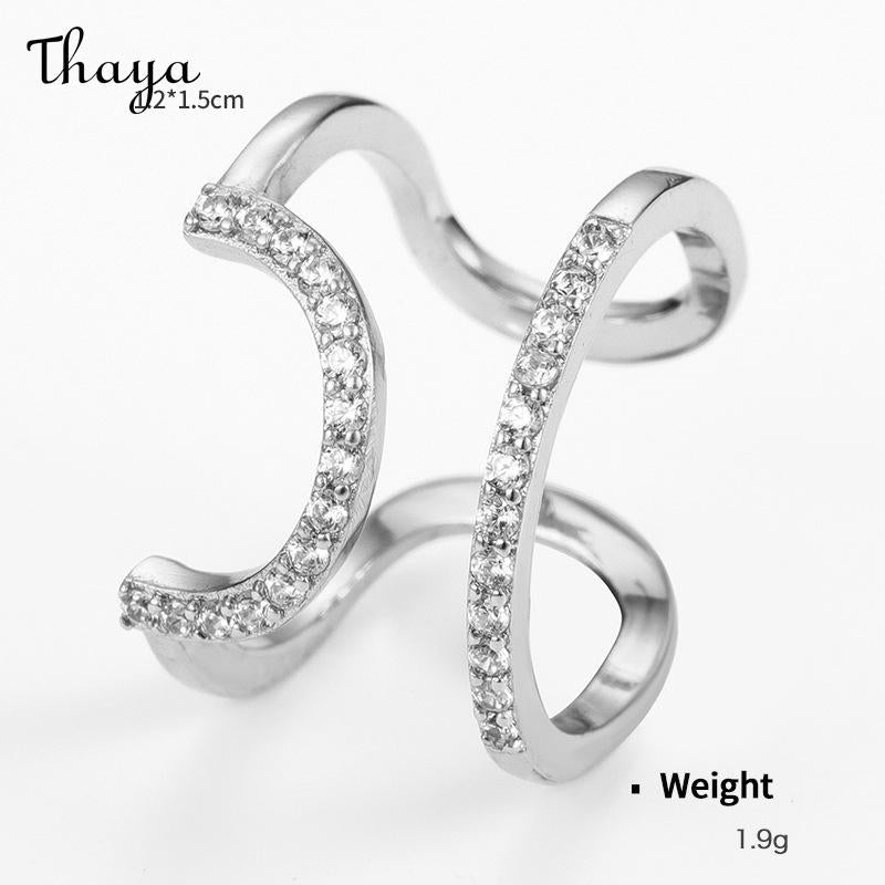 Thaya Gold Plated Punk Nail Art Trend Nail Ring
