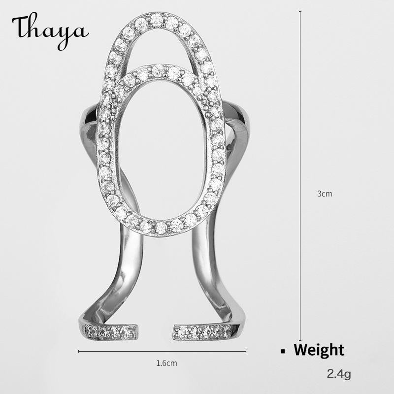 Thaya Gold Plated Punk Nail Art Trend Nail Ring
