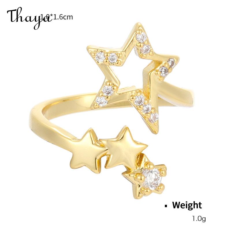 Thaya Plated Real Gold Distinctive Joint Nail Ring
