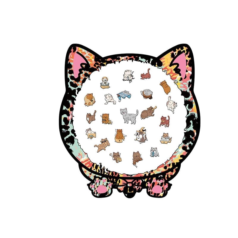 Cat Shaped Wooden Puzzle 