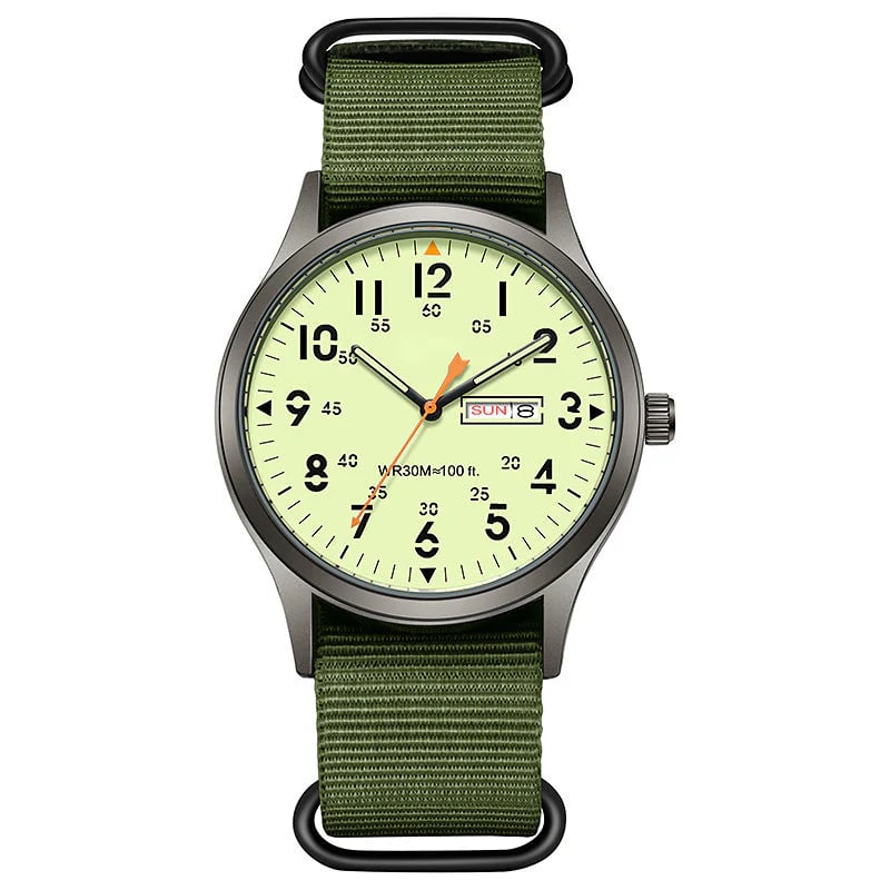 ⏳Time-Limited Special⏰Men's Quartz Watch with Luminous Display – Dual Glow, 30M Water Resistant, Date Window 🕶️