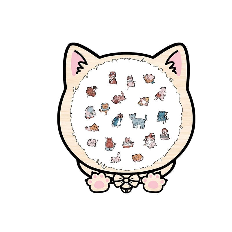 Cat Shaped Wooden Puzzle 