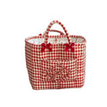 Quilted Cotton Gingham Storage Tote Bag