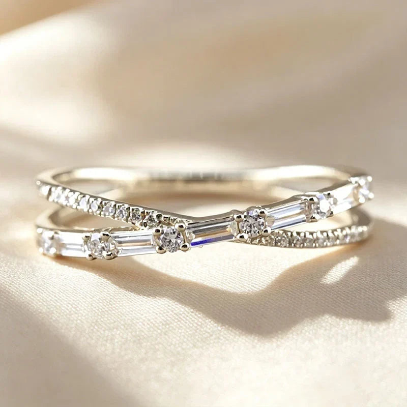 Minimalist Crisscross Ring