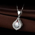 Twinkling Heart Waterdrop Stone Necklace