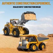 🚜 4-in-1 RC Construction Vehicle Fleet - Remote Control Excavator Dump Truck Toy Set 🏗️