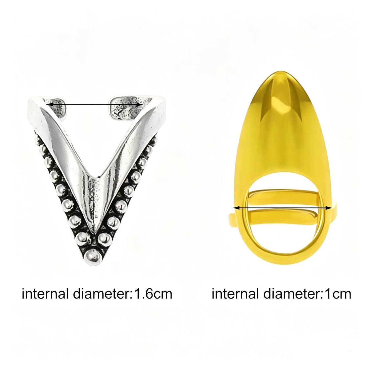 Thaya Minimalist Fingertip Decoration Geometric Nail Ring Set