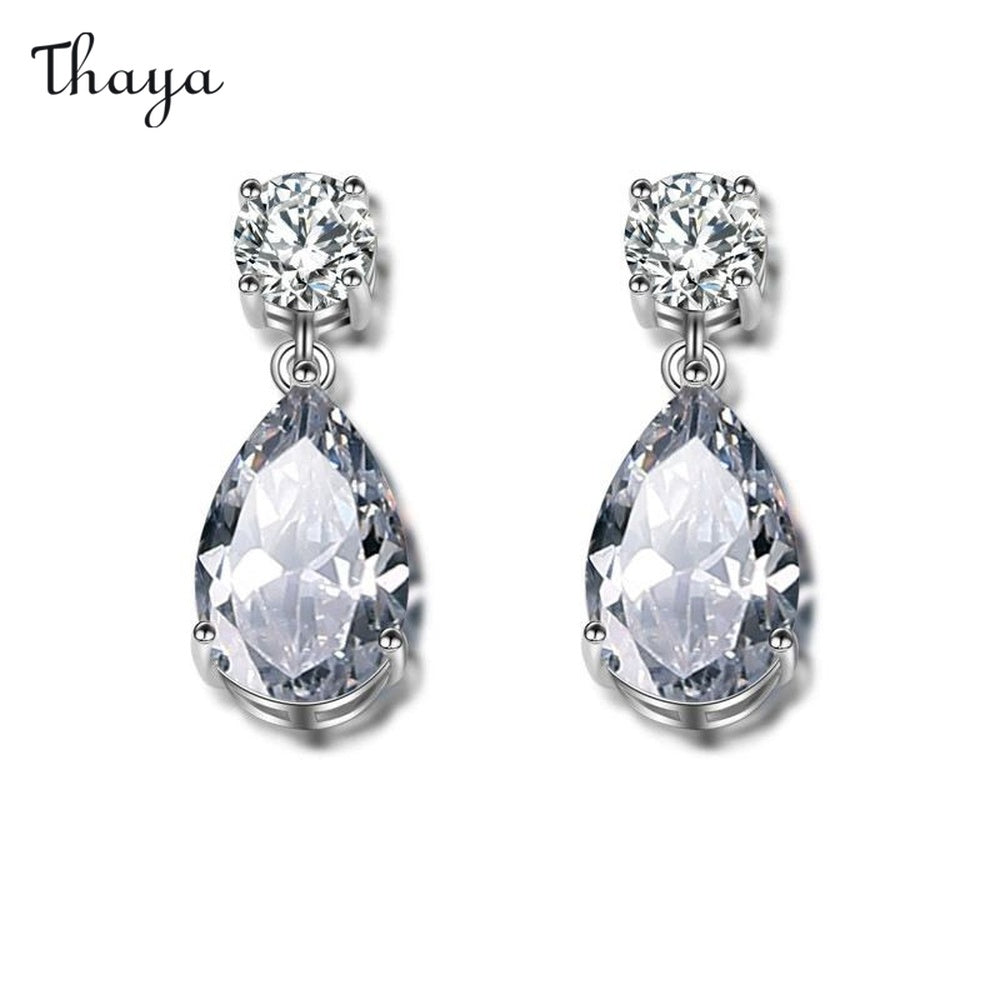 Thaya 3A Zircon Classic Water Drop Earrings