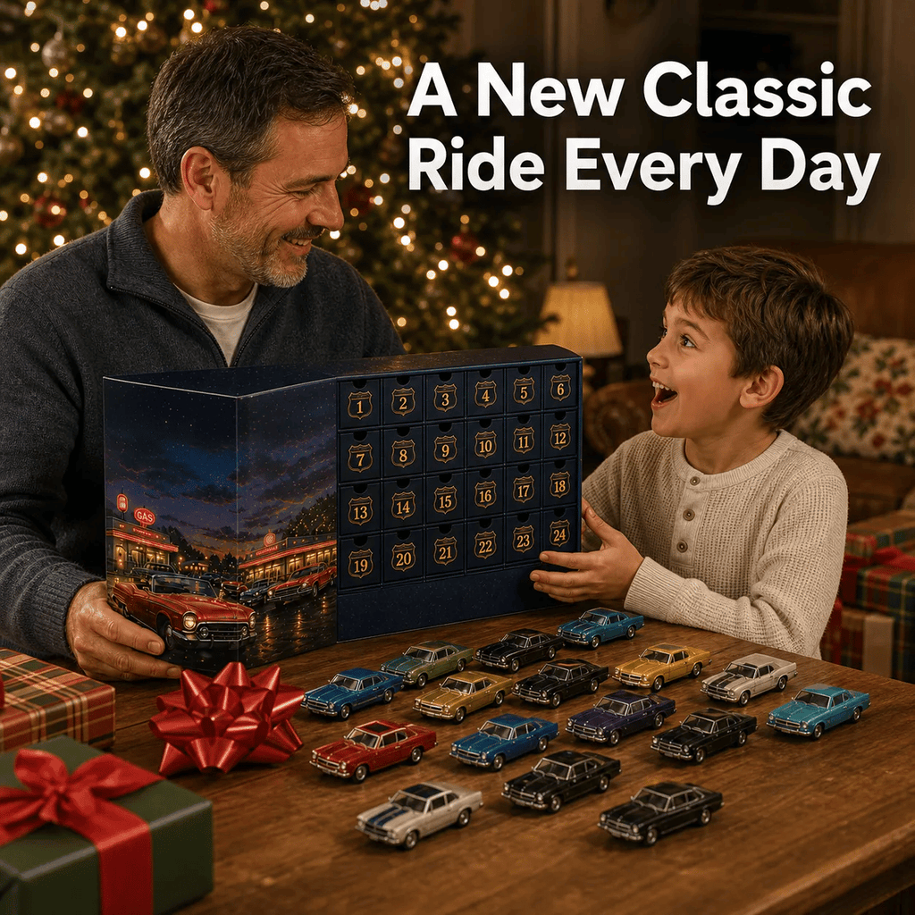 24 Days of Classic American Cars Advent Calendar – 24 Vintage Ride Collectibles for Car Lovers