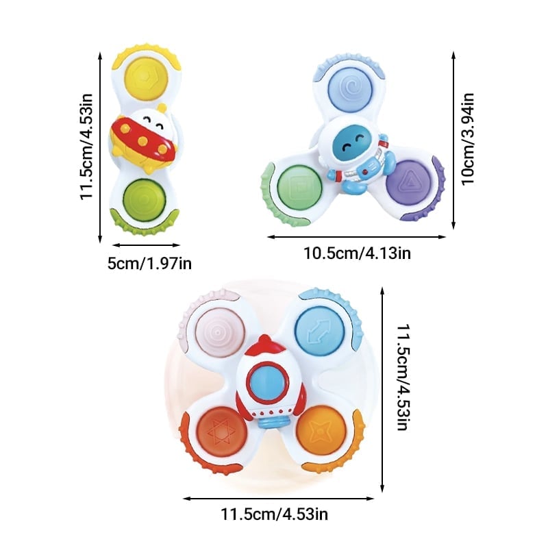 Cartoon Suction Cup Spinner Toy