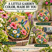 ⏳ Last Day 49% OFF – 🐦 Beginner-Friendly Hummingbird Wildflower Mosaic DIY Kit | Complete Kit with Mosaic Pieces. Tools & Guide Included 💕