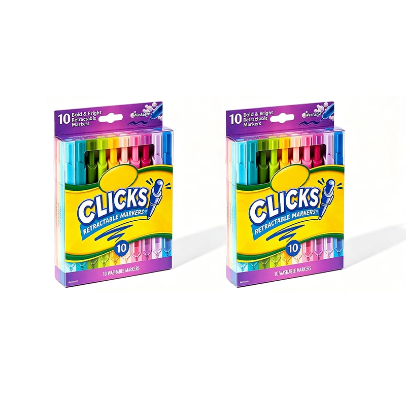 Clicks Retractable Markers Pastel