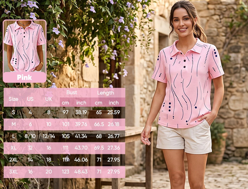 polo-collar-line-button-blouse