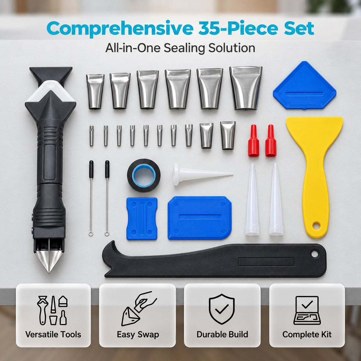 🏆Top Rated🥇Professional Caulking Tool Kit