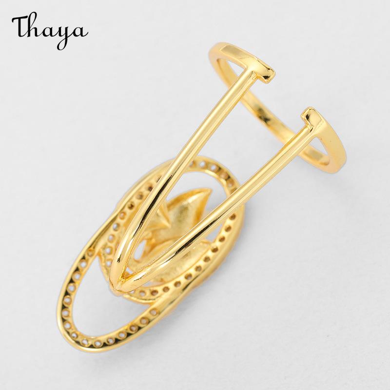 Thaya Fashionable Artistic Statement Nail Rings
