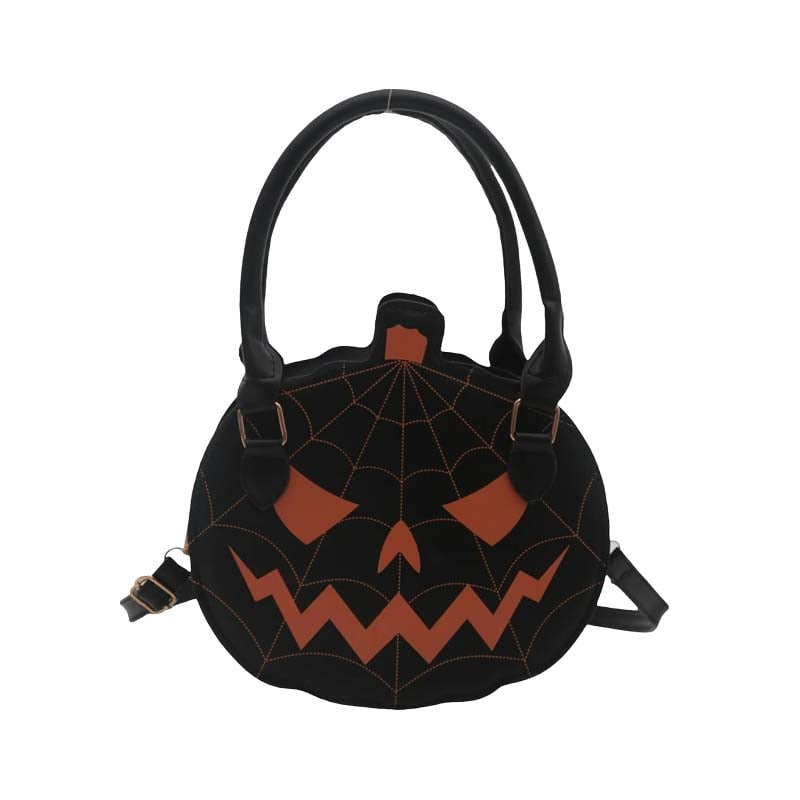 Halloween Pumpkin Color-Block Shoulder Bag