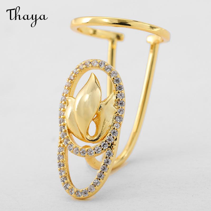 Thaya Fashionable Artistic Statement Nail Rings