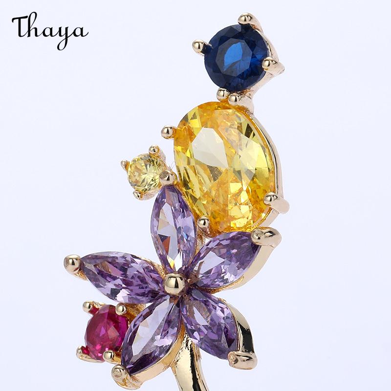 Thaya Cute Cute Pet Gold Plated Zirconium Opening Adjustable Nail Ring