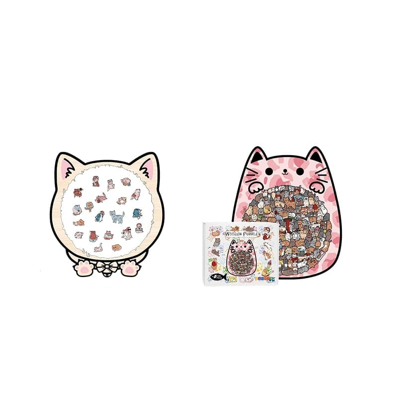 Cat Shaped Wooden Puzzle 