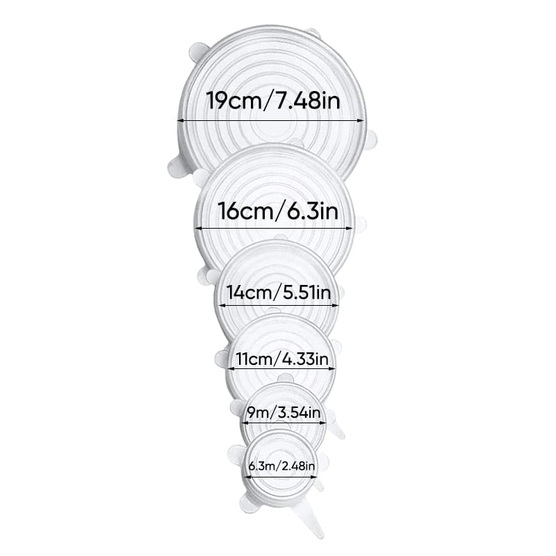 High-Elastic Silicone Fresh-Keeping Lids