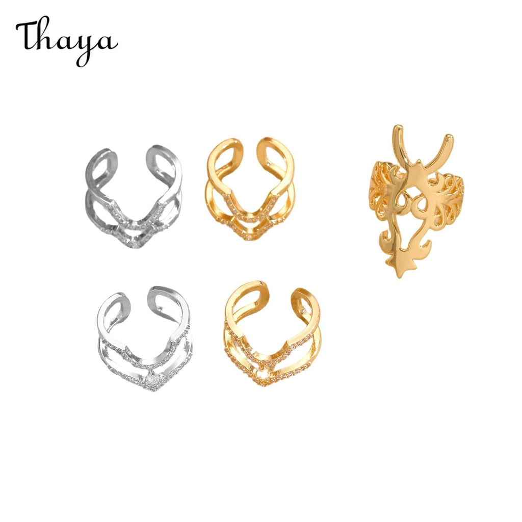 Thaya Elegant Multi-Piece Detachable Art Nail Ring
