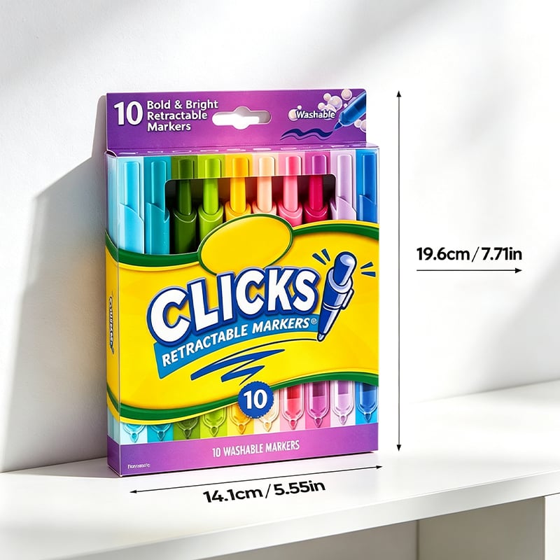 Clicks Retractable Markers Pastel