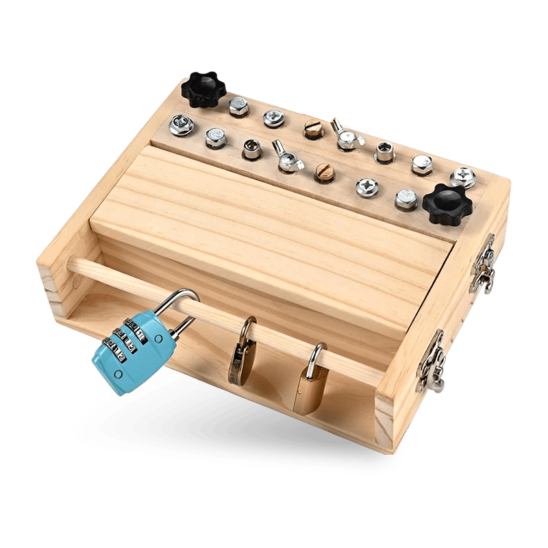 Wooden Montessori Screwdriver Board Busy Toy Set