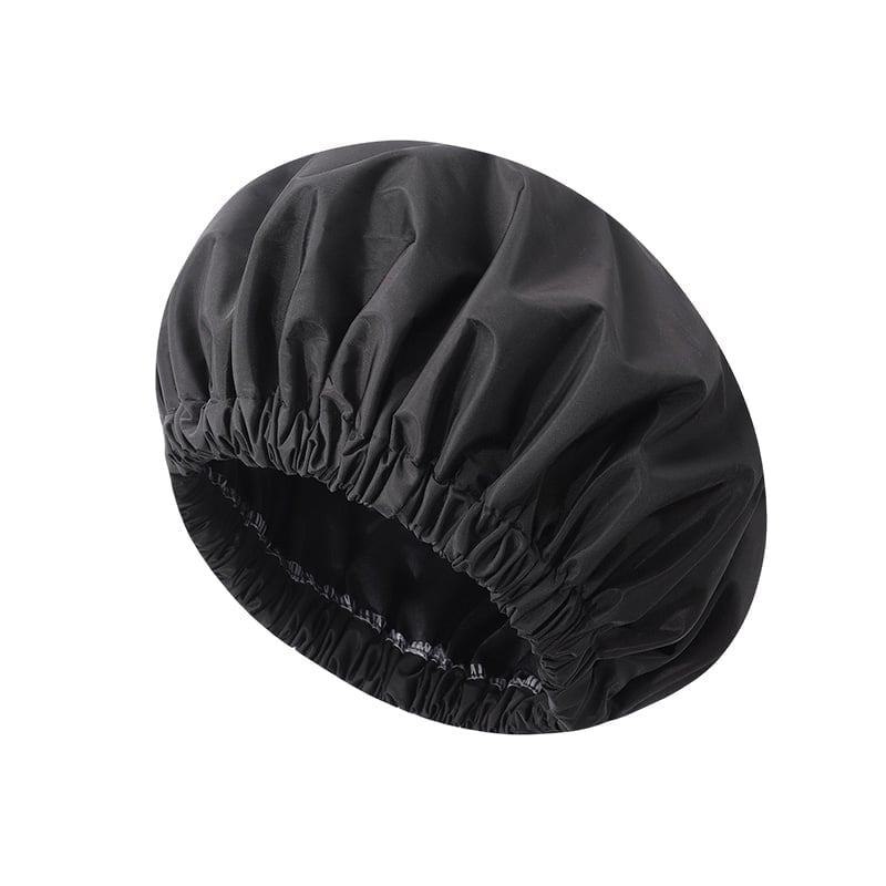 Satin Lined Waterproof Double Layer Shower Cap