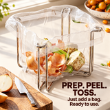 2-in-1 Foldable Kitchen Bag Holder & Cup Drying Stand