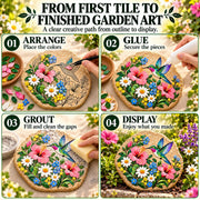 ⏳ Last Day 49% OFF – 🐦 Beginner-Friendly Hummingbird Wildflower Mosaic DIY Kit | Complete Kit with Mosaic Pieces. Tools & Guide Included 💕