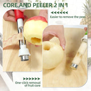 2 in 1 Apple Corer and Peeler. Apple Core Removal Tool. Stainless Steel Fruit Corer🍎