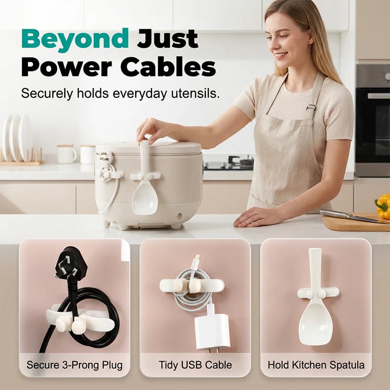 Self-Adhesive Silicone Appliance Cord Organizer