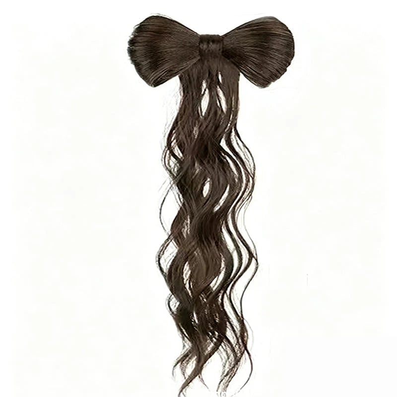 Bowknot Claw Clip Ponytail – Instant Volume & Elegant Half-Up Style