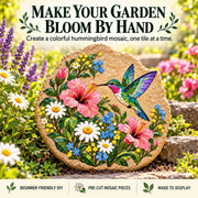 ⏳ Last Day 49% OFF – 🐦 Beginner-Friendly Hummingbird Wildflower Mosaic DIY Kit | Complete Kit with Mosaic Pieces. Tools & Guide Included 💕