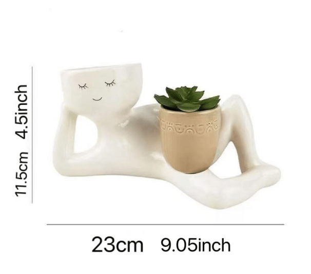 Lazy Little Figure Planter💐