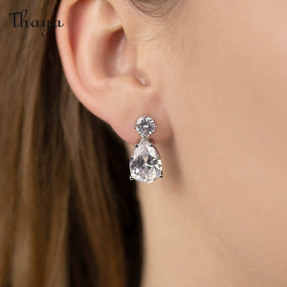 Thaya 3A Zircon Classic Water Drop Earrings