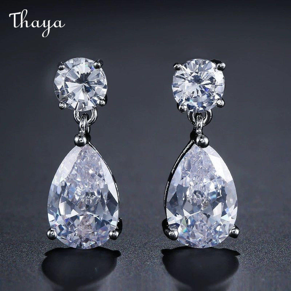 Thaya 3A Zircon Classic Water Drop Earrings