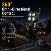 🏕️ Omni-Directional 360-degree rotation LED Pod Light