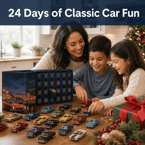 24 Days of Classic American Cars Advent Calendar – 24 Vintage Ride Collectibles for Car Lovers