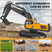 🚜 4-in-1 RC Construction Vehicle Fleet - Remote Control Excavator Dump Truck Toy Set 🏗️
